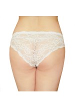 All Over Floral Lace Knickers Briefs White 3002